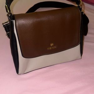 NINE WEST brown, black & cream purse
